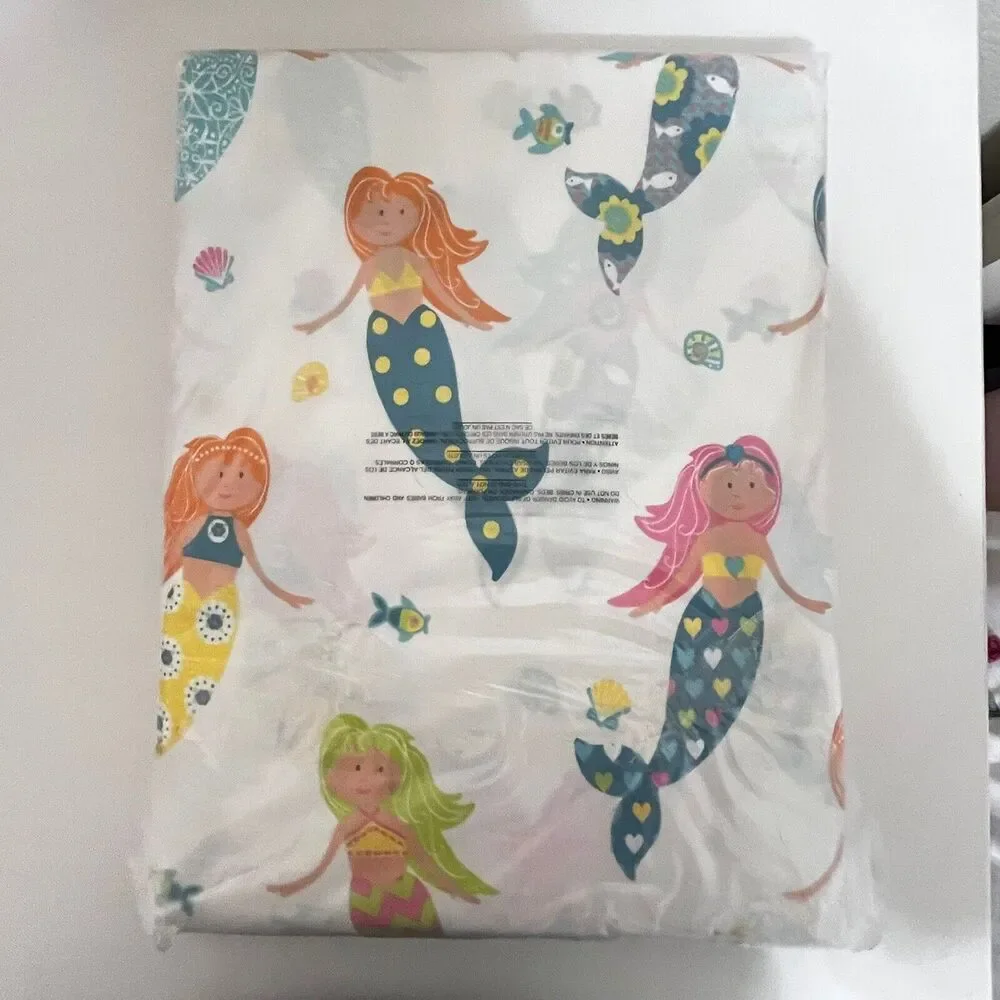 Garnet Hill Kids Mermaid Duvet Cover Size Double Queen NEW